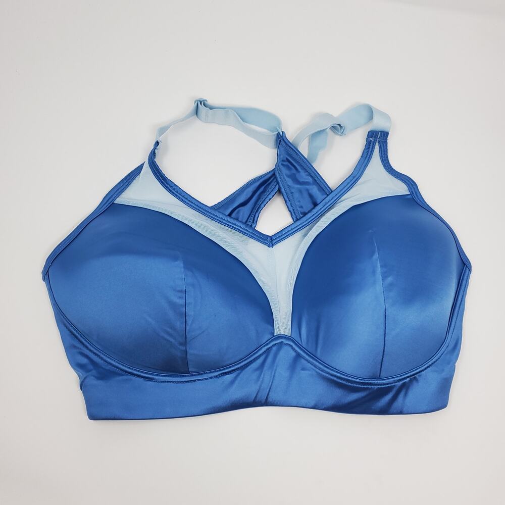 Adore Me Blue Colorblock Sports Bra Size 34DDD